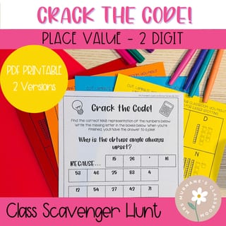 Crack the Code Place Value MAB | 2-digit numbers - image 1 of 4