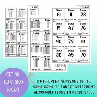 MAB Place Value I have Who Has Game | 2-digit - image 2 of 4