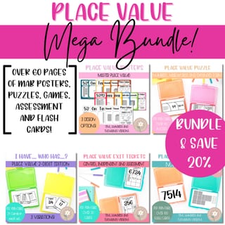 Place Value Bundle | MAB | tens, hundreds & thousands - image 1 of 4