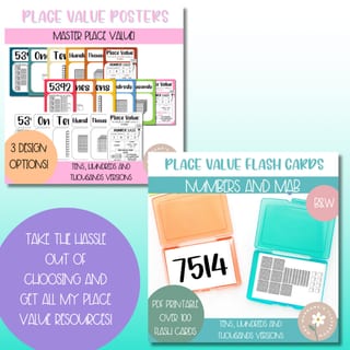 Place Value Bundle | MAB | tens, hundreds & thousands - image 2 of 4