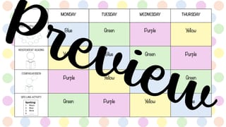 Guided Reading Timetable and Organisers PowerPoint - Editable (pastel polka dot theme) - image 3 of 5