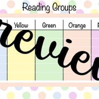 Guided Reading Timetable and Organisers PowerPoint - Editable (pastel polka dot theme) - thumbnail 4 of 5
