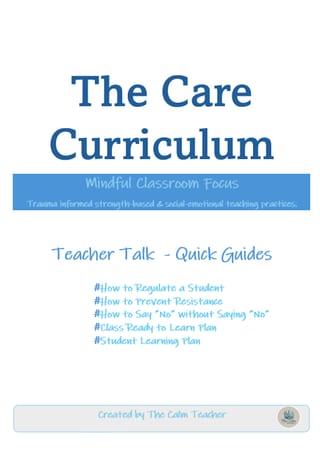 Teacher Talk: The Care Curriculum-Quick Guide - image 1 of 8