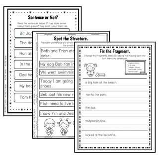 Sentence Writing - Sentences and Fragments for Foundation & Year 1 - image 3 of 4