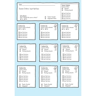 Editable Daily Writing Feedback Slips - image 3 of 4