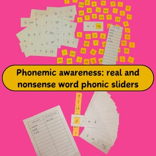 Phonemic Awareness: real and nonsense word phonic sliders - image 1 of 8
