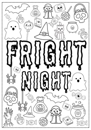 Spooky Season - Colouring In Pages for Kids - image 3 of 3