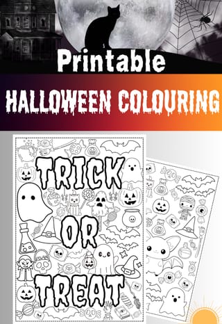 Spooky Season - Colouring In Pages for Kids - image 1 of 3