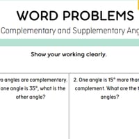 Complementary and Supplementary Angles - thumbnail 1 of 1