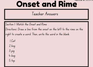 Onet and Rime Assessment - image 2 of 2