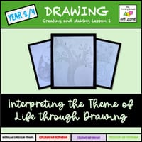 Interpreting the Theme of Life Through Drawing - Creating and Making Drawing Lesson 1 - thumbnail 1 of 3