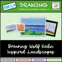 Drawing Wolf Kahn Inspired Landscapes- Creating and Making Drawing Lesson 4 - thumbnail 1 of 3