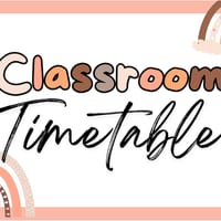 Neutral Rainbow Classroom Decor Pack PLUS Daily PowerPoint - thumbnail 8 of 9