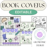 Student Book Covers (Editable) - thumbnail 1 of 4