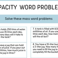 Capacity Word Problems - thumbnail 1 of 1