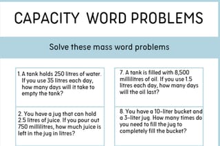 Capacity Word Problems - image 1 of 1