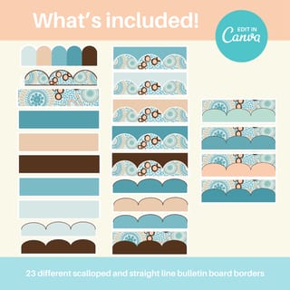 Aboriginal Bulletin Board Borders Bundle Modern classroom decor | Canva Template - image 2 of 7