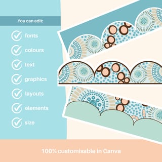 Aboriginal Bulletin Board Borders Bundle Modern classroom decor | Canva Template - image 3 of 7