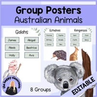 Australian Animal Themed Group Posters - Literacy and Numeracy Rotations / Centres - thumbnail 1 of 3