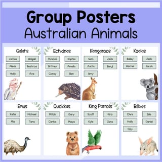 Australian Animal Themed Group Posters - Literacy and Numeracy Rotations / Centres - image 2 of 3