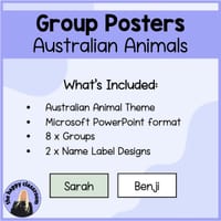 Australian Animal Themed Group Posters - Literacy and Numeracy Rotations / Centres - thumbnail 3 of 3