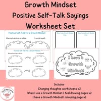 Growth Mindset -Positive Self-Talk Worksheets - thumbnail 1 of 4