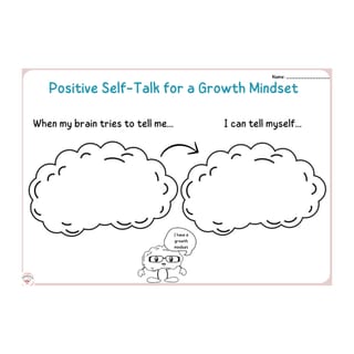 Growth Mindset -Positive Self-Talk Worksheets - image 2 of 4