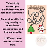 Mindful Maze Boards | Student Wellbeing | Christmas Themed | Zones and Emotions - thumbnail 3 of 3