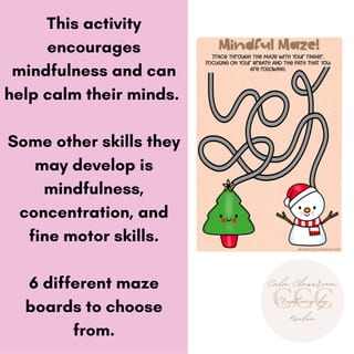 Mindful Maze Boards | Student Wellbeing | Christmas Themed | Zones and Emotions - image 3 of 3