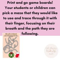 Mindful Maze Boards | Student Wellbeing | Christmas Themed | Zones and Emotions - thumbnail 2 of 3