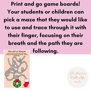 Mindful Maze Boards | Student Wellbeing | Christmas Themed | Zones and Emotions - image 2 of 3