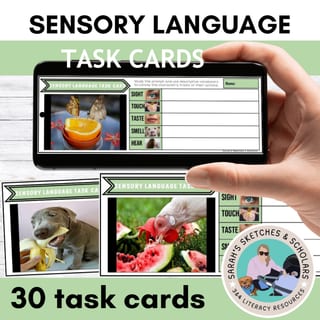 Show Not Tell descriptive writing prompts using the five senses - image 1 of 5