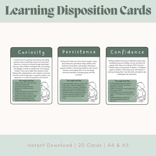 Early Years Learning Disposition Cards EYLF Educator Resource - image 1 of 3