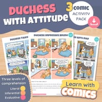 Duchess with Attitude Comic Activity Pack - Reading Comprehension, Inferencing - thumbnail 1 of 9