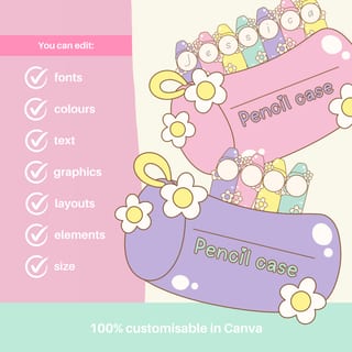 Editable name tracing practice school readiness craftivity | Edit in Canva - image 2 of 8