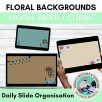 Botanical Digital Resources and ClipArt background templates for Google Slides - thumbnail 1 of 6