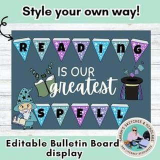 Reading is Magic Classroom decor / Reading Bulletin board - image 2 of 2