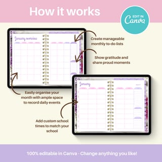 Digital teacher planner for iPad and GoodNotes editable in Canva - image 7 of 9