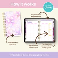 Digital teacher planner for iPad and GoodNotes editable in Canva - thumbnail 5 of 9