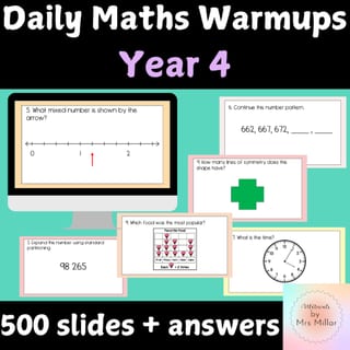 Year 4 Daily Maths Warmup Slides | Set 1 | Australian Curriculum V9 Aligned - image 1 of 5