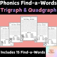 Trigraph & Quadgraph Find-a-Words | Independent Phonics Activity - thumbnail 1 of 4