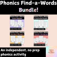 Phonics Find-a-Words Bundle | Independent Phonics Activity - thumbnail 1 of 4