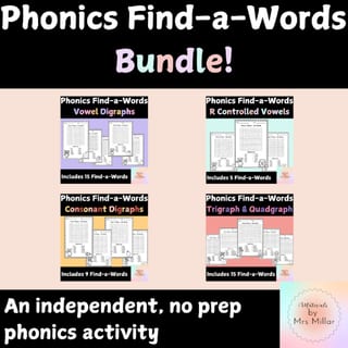 Phonics Find-a-Words Bundle | Independent Phonics Activity - image 1 of 4