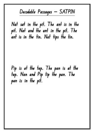 Decodable words and sentences SATPIN - image 1 of 4