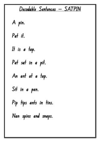 Decodable words and sentences SATPIN - image 2 of 4