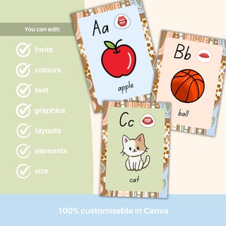 Phonics posters & word wall bundle with Aboriginal artwork Canva Template - image 3 of 9