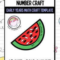 Teen Number Craft: Watermellons - thumbnail 1 of 2