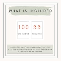 1-100 Number Cards - Flash Cards Bundle for Toddler, Preschool Educational Resource - thumbnail 3 of 3