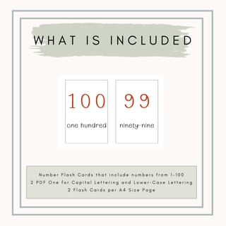 1-100 Number Cards - Flash Cards Bundle for Toddler, Preschool Educational Resource - image 3 of 3