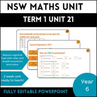 NSW Maths Stage 3 Year B Year 6 Term 1 Unit 21